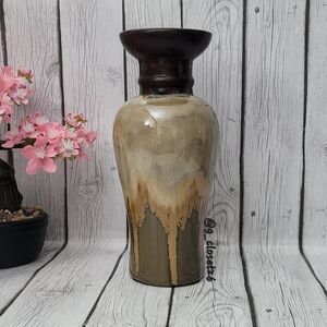 12" Vtg. Drip Vase Pillar Design Candle Holder